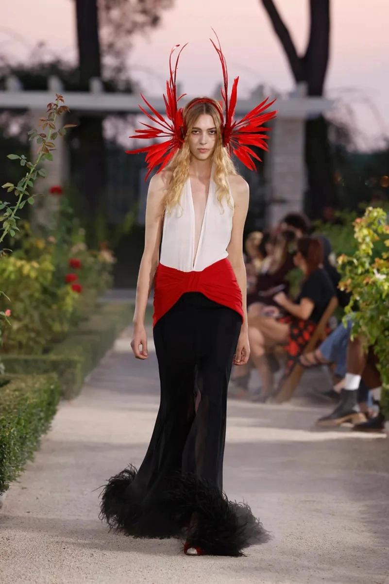 Palomo Spring 2027 Goes Big On Feathers And Barely There Utility Sets
