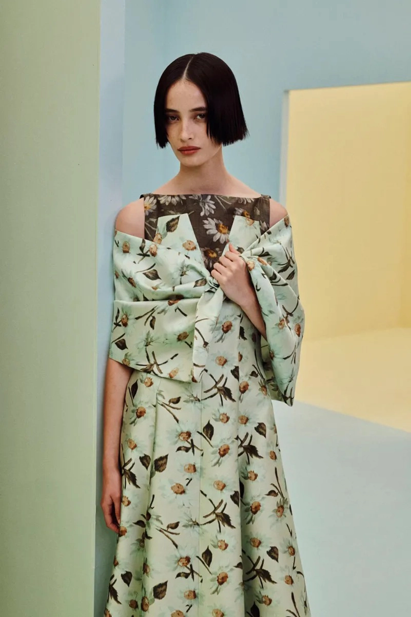 Emilia Wickstead Spring 2027 Softens Up With Blurred Florals And Frayed Tweed