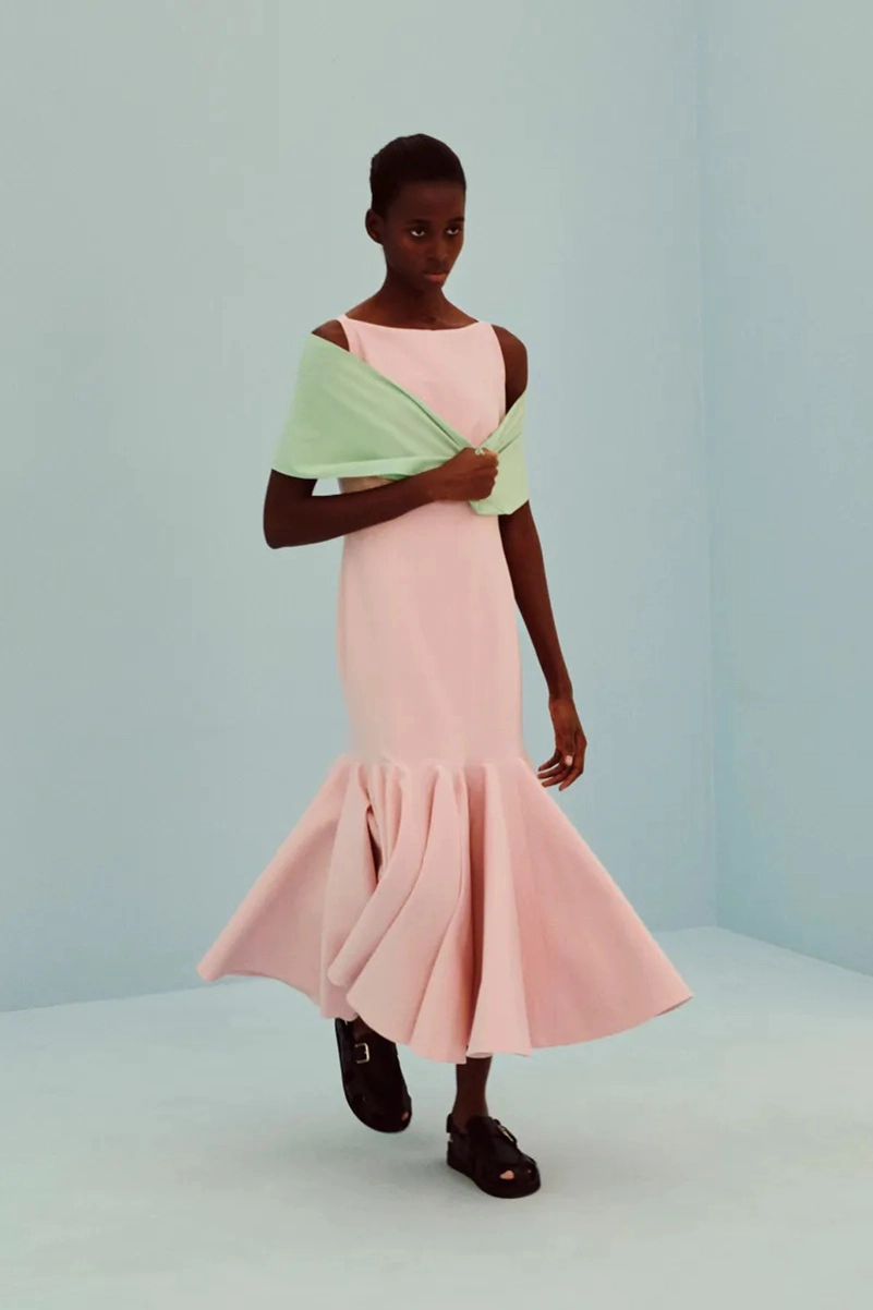 Emilia Wickstead Spring 2027 Softens Up With Blurred Florals And Frayed Tweed