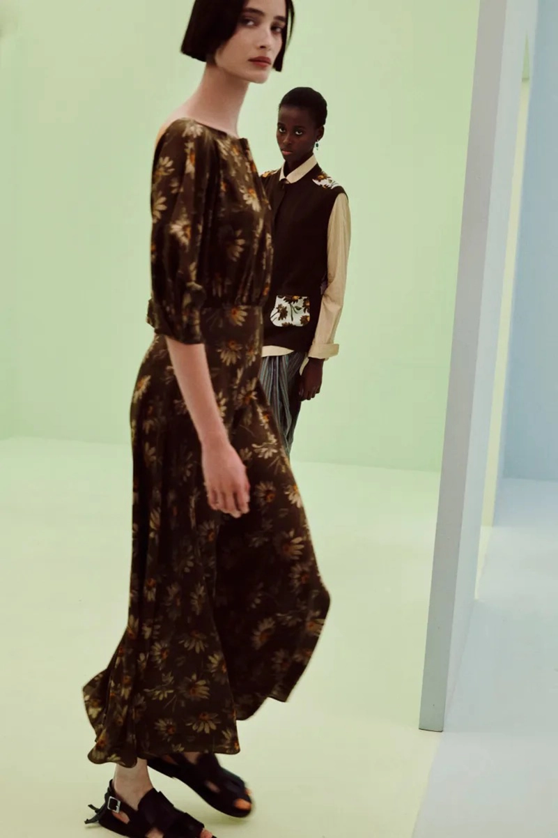 Emilia Wickstead Spring 2027 Softens Up With Blurred Florals And Frayed Tweed