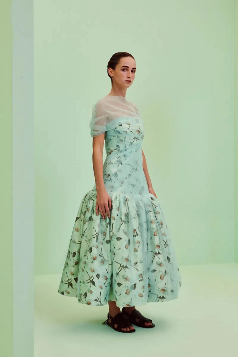 Emilia Wickstead Spring 2027 Softens Up With Blurred Florals And Frayed Tweed