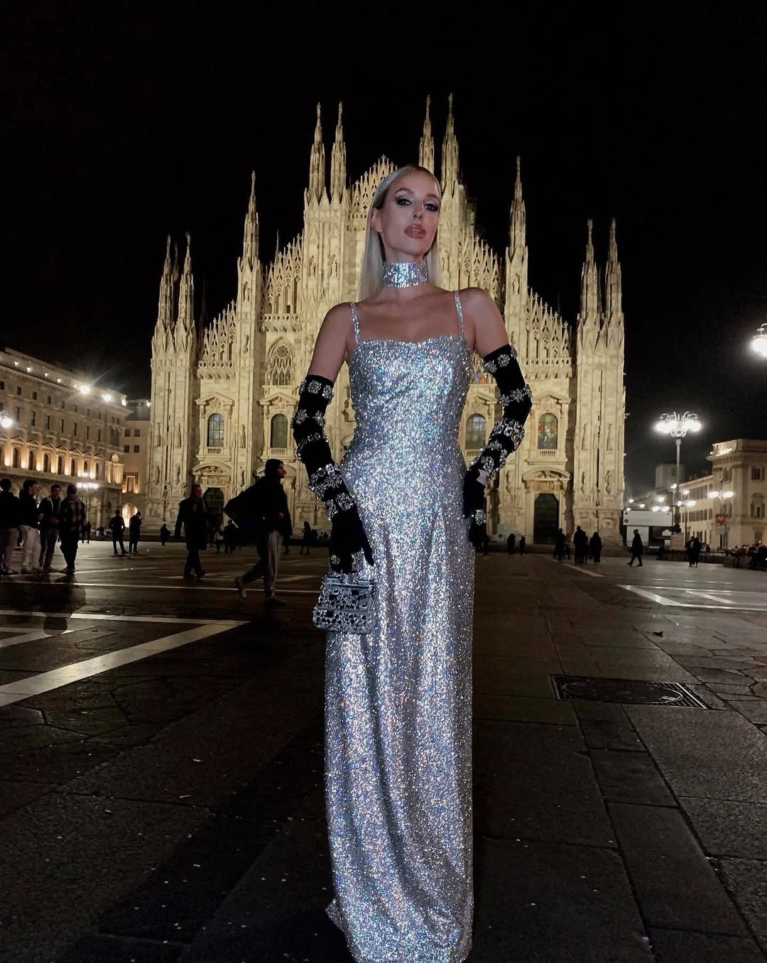 Opera Aesthetic Sequin Dress