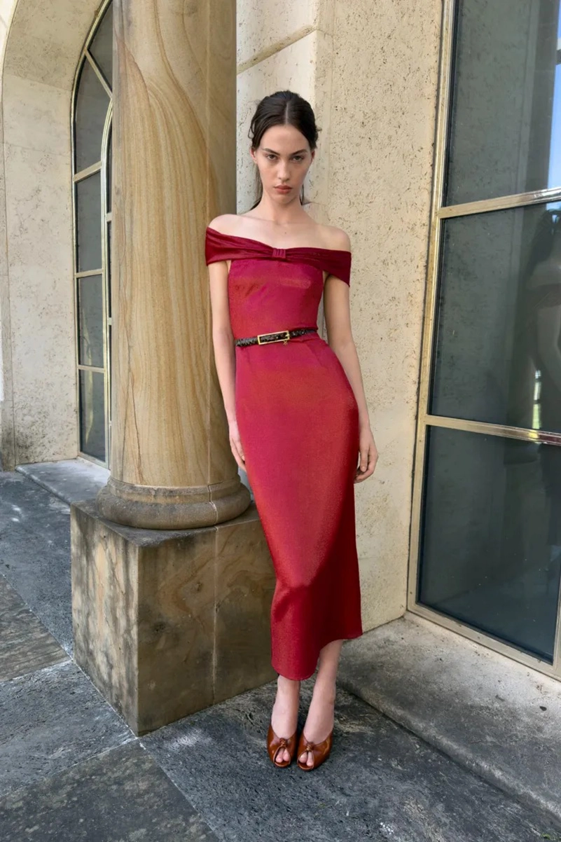 Alessandra Rich Spring 2027 Mixes Garden Party Dressing With Boudoir Glamour