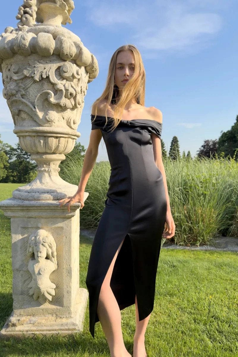 Alessandra Rich Spring 2027 Mixes Garden Party Dressing With Boudoir Glamour