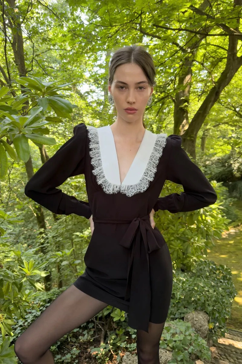 Alessandra Rich Spring 2027 Mixes Garden Party Dressing With Boudoir Glamour
