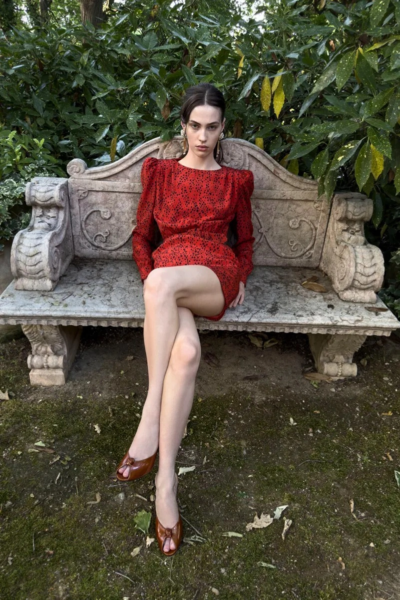 Alessandra Rich Spring 2027 Mixes Garden Party Dressing With Boudoir Glamour