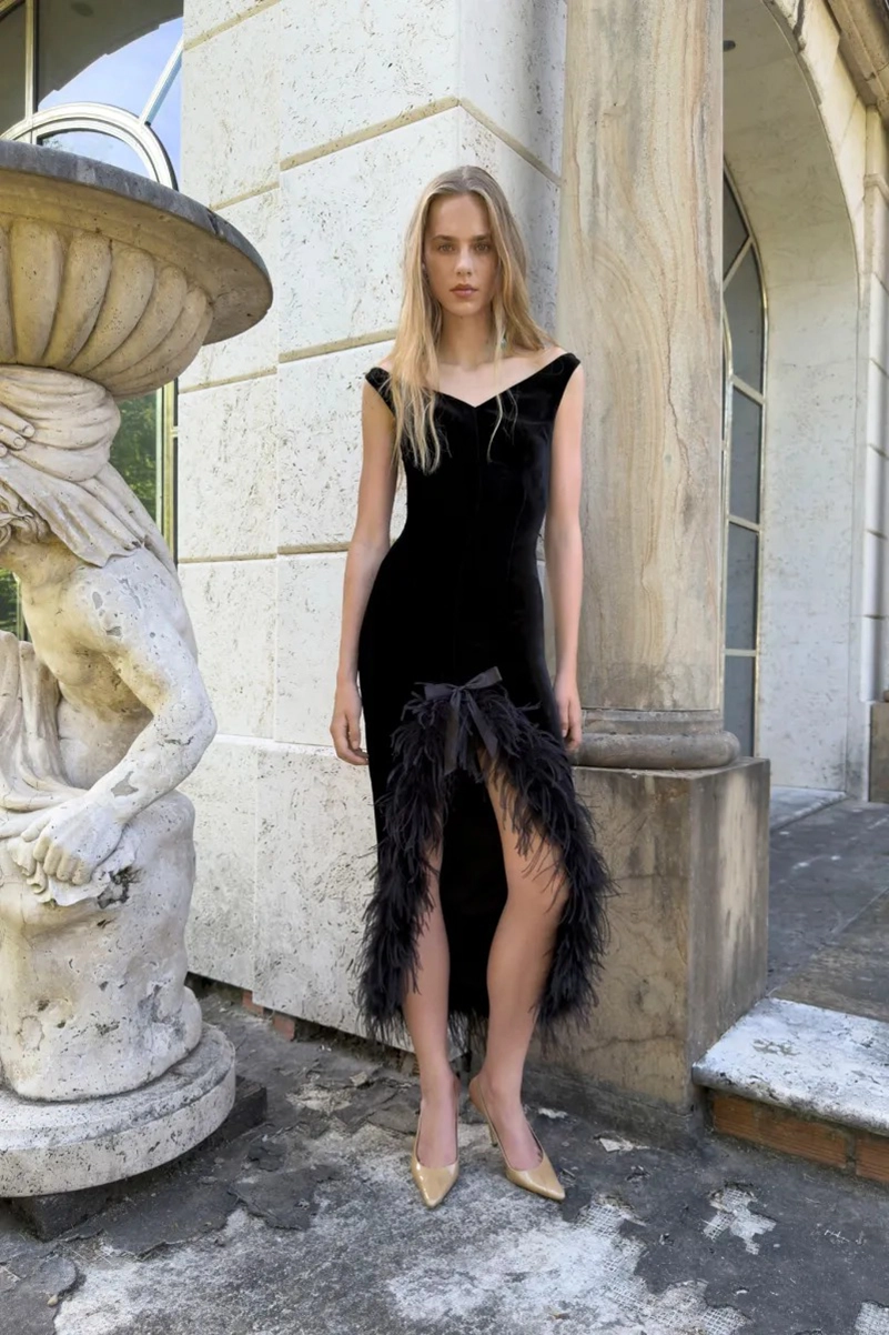Alessandra Rich Spring 2027 Mixes Garden Party Dressing With Boudoir Glamour